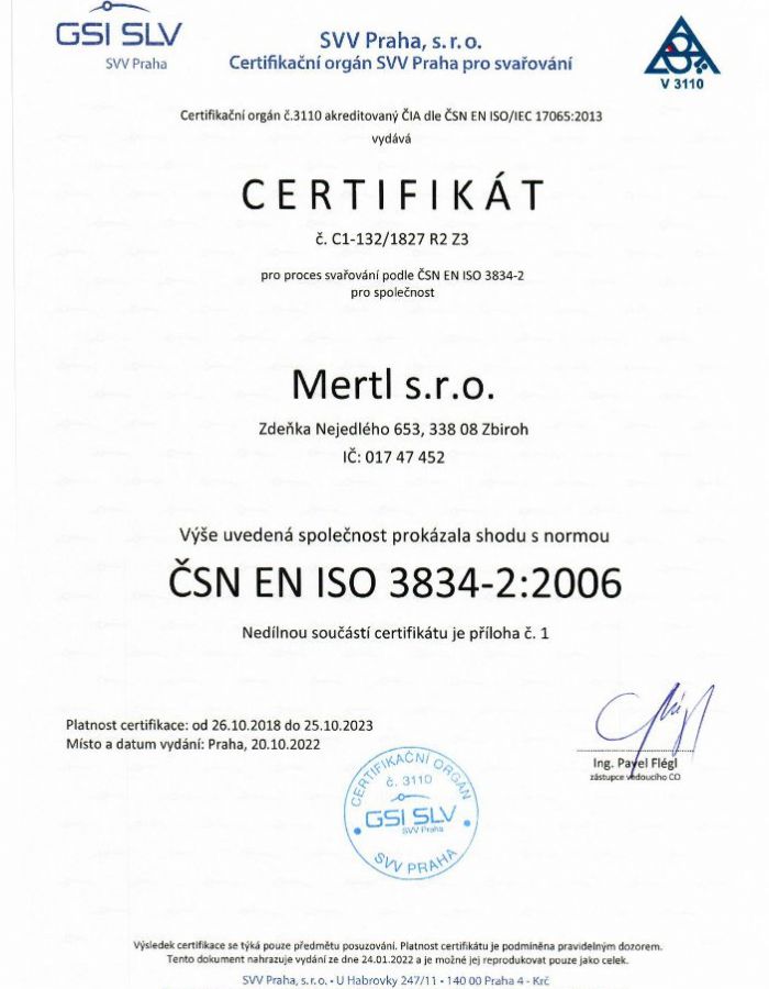 ČSN EN ISO 3834-2:2006