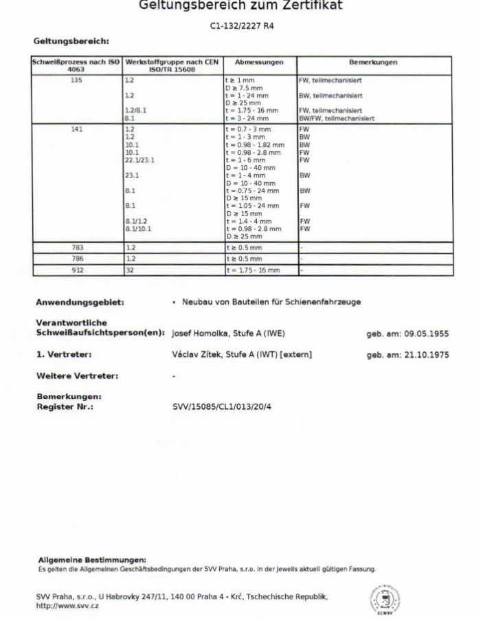 ČSN EN 15085 ČÁST 1-5