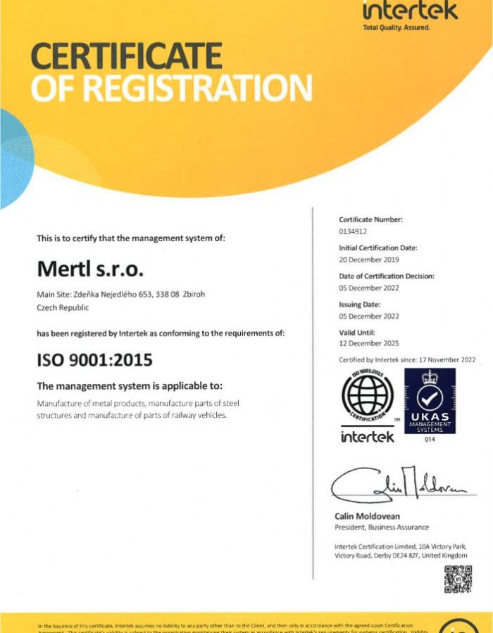 ČSN EN ISO 9001:2015