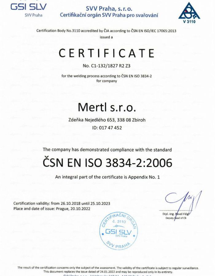 ČSN EN ISO 3834-2:2006